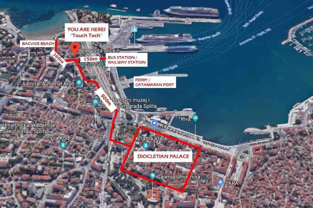 Brand New 1Br Near Central Station, Old Town, Beach - 3 Minute Walking Daire Split Dış mekan fotoğraf